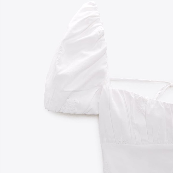 Zara White Openwork Embroidered Dress - Picture 17 of 17